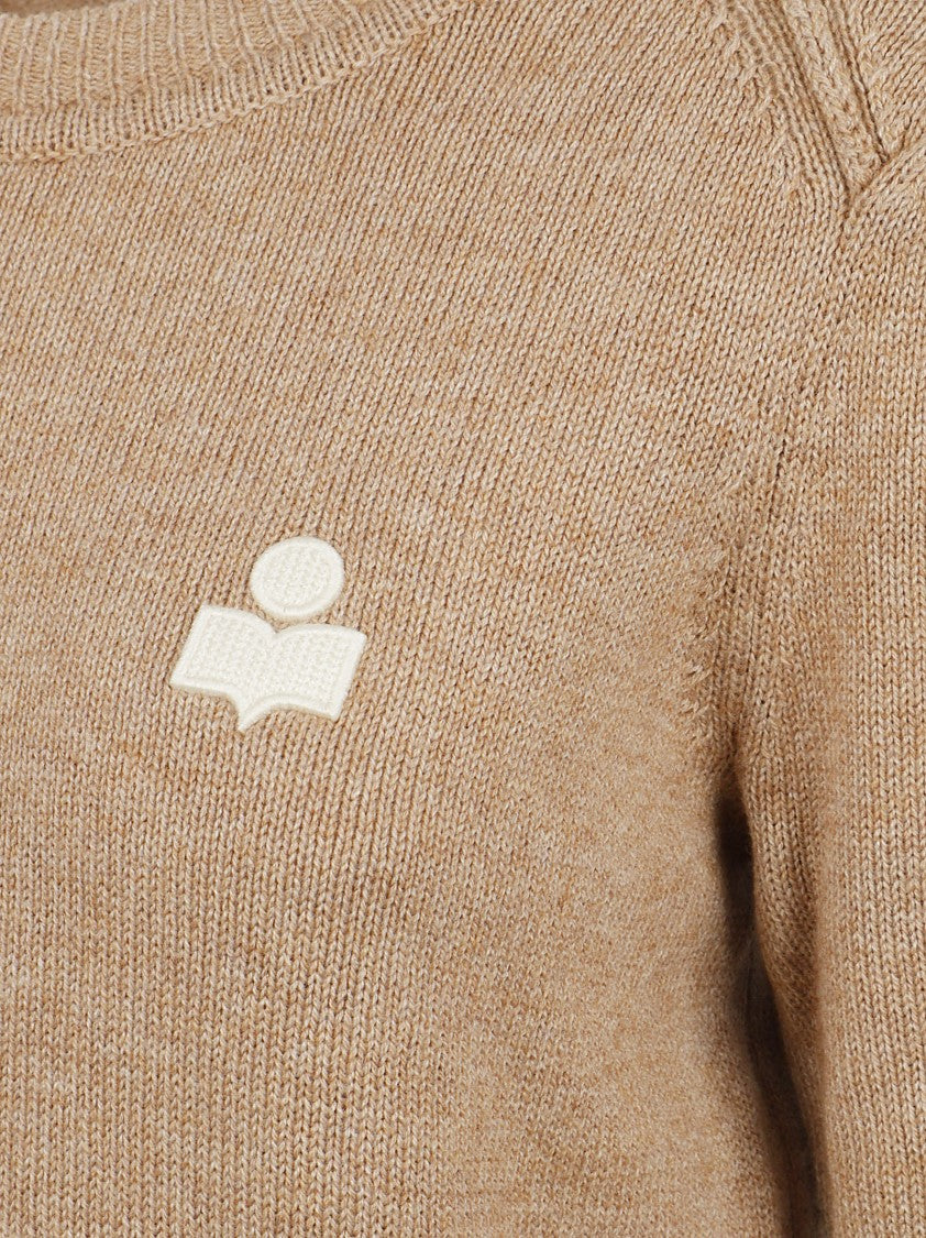 Isabel Marant Ribbed Knit Sweater With Tonal Logo Patch
