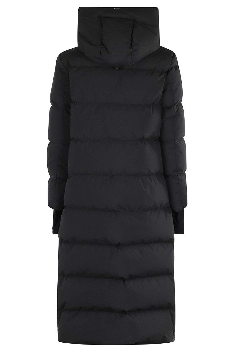 Herno Long Black 2-Layer Jacket With Hood