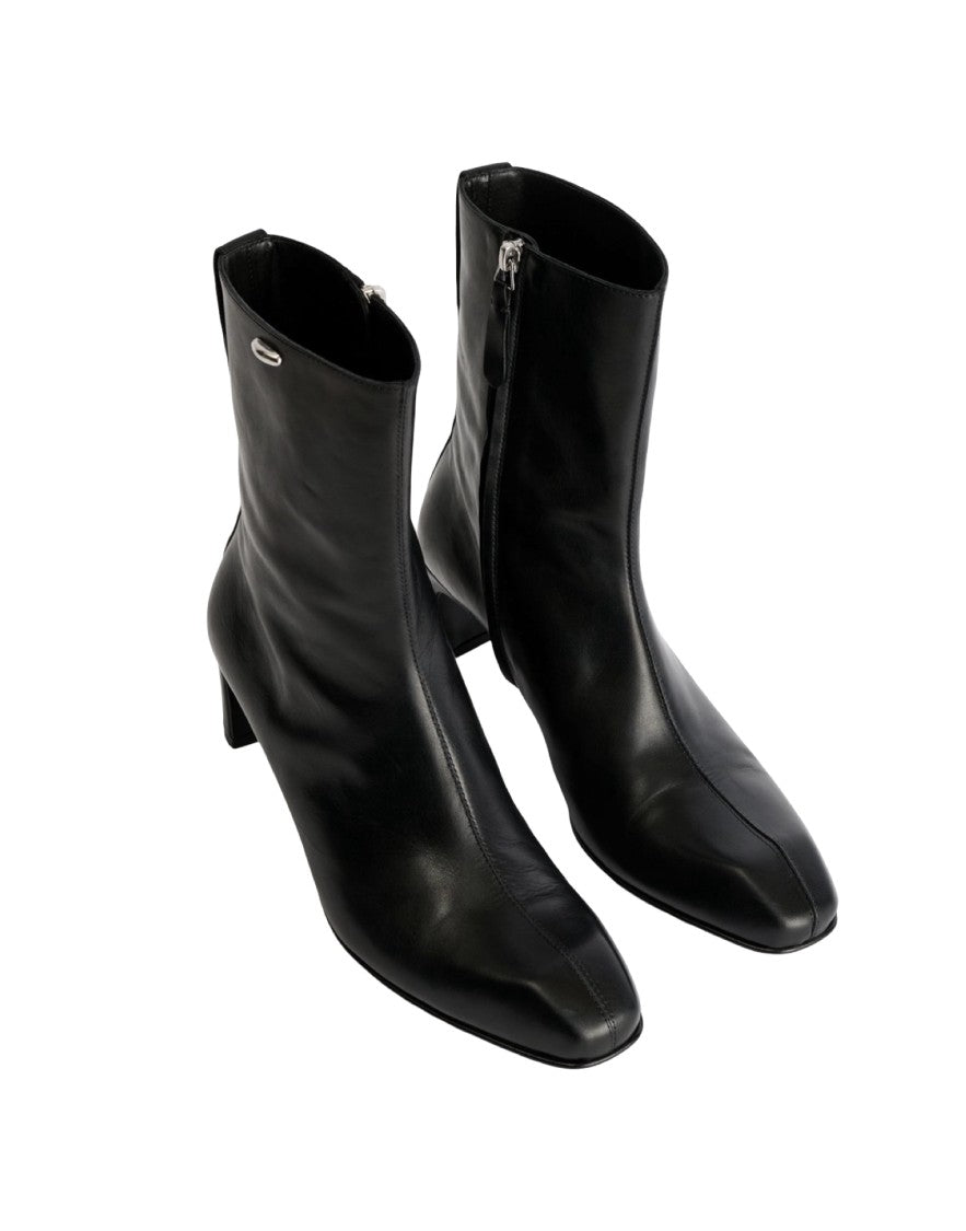 Our Legacy Sleek Black Leather-Like Ankle Boot