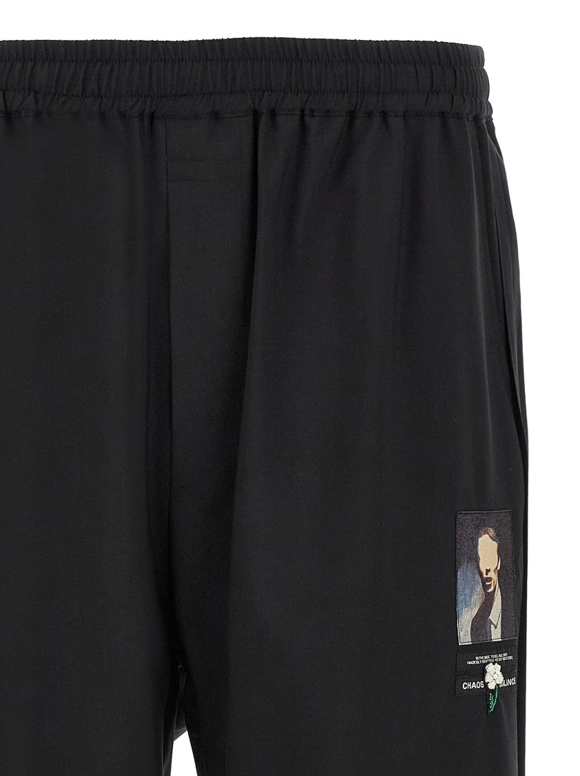 Undercover Wide Leg Pants With Beaded Embroidery