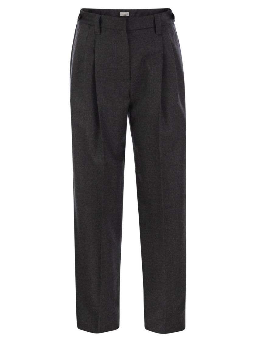 Brunello Cucinelli Baggy Sartorial Wool Trousers