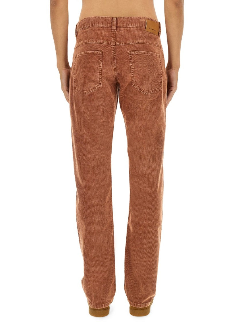 Isabel Marant Straight-Leg Corduroy Pants With Textured Finish