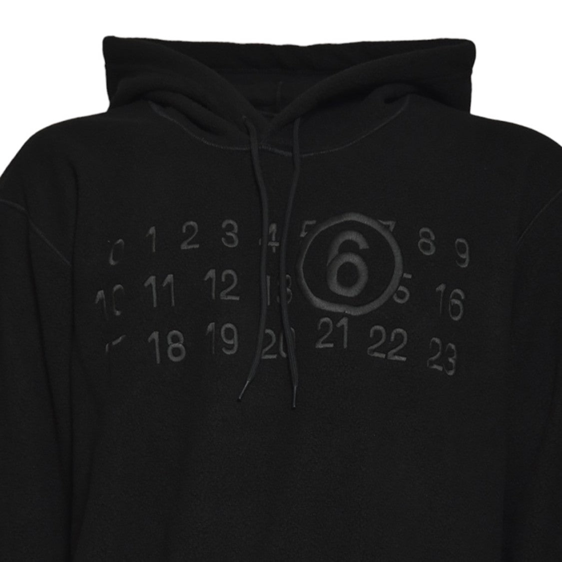 Mm6 By Maison Margiela Hooded Sweater With Embossed Details And Relaxed Fit