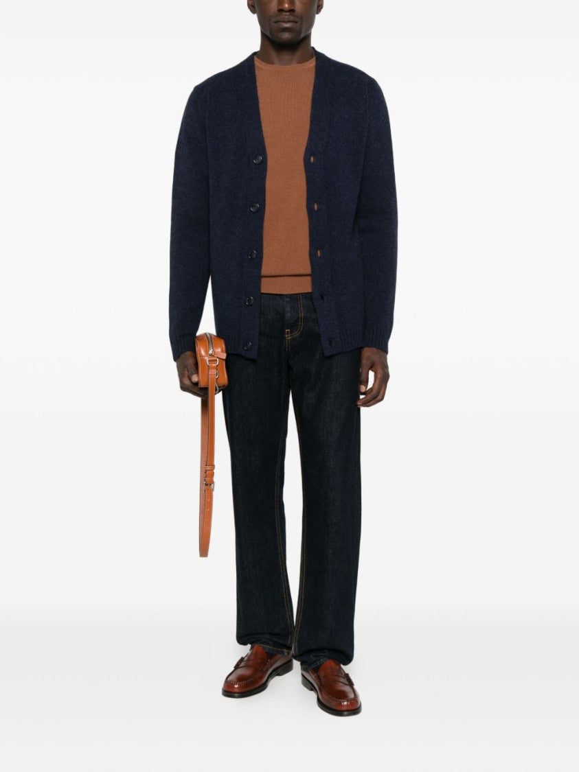 Daniele Fiesoli Brown Wool-Cashmere Blend Sweater