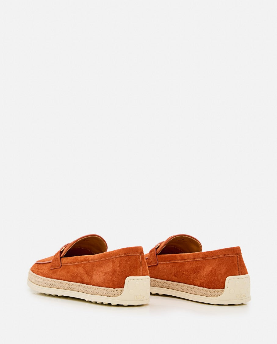 Tod's Suede Loafers With Refined Metal Detailing