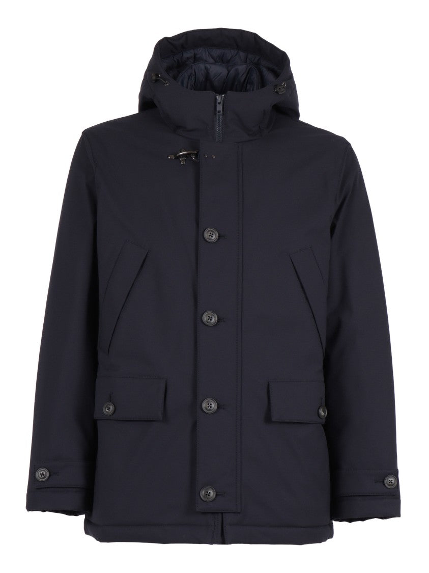 Fay Structured Black Cape With High Collar