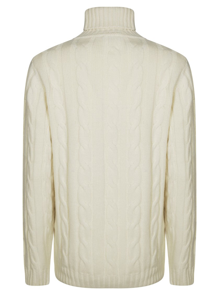 Daniele Fiesoli Cream Turtleneck Sweater