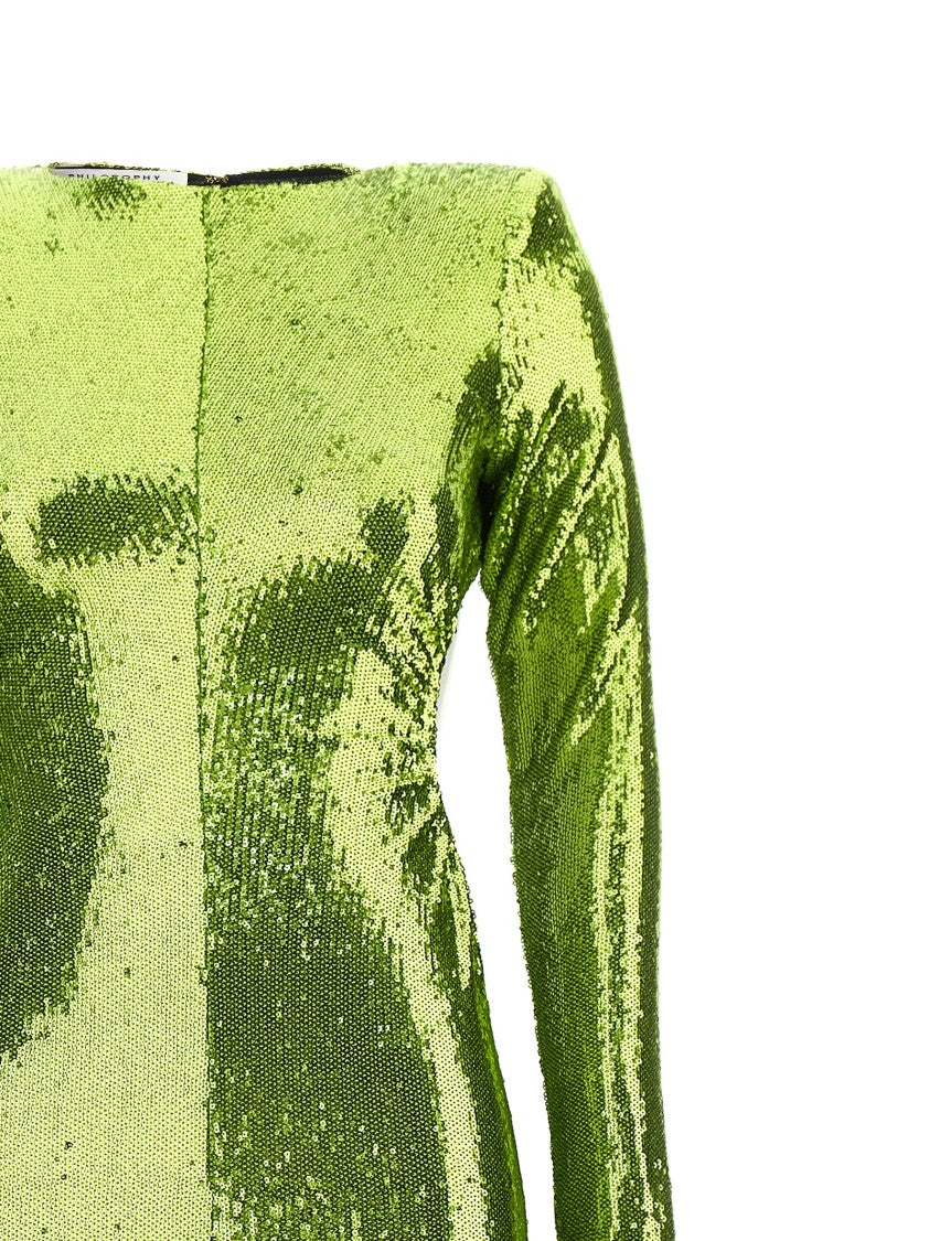 Philosophy Di Lorenzo Serafini Sequin Long Dress