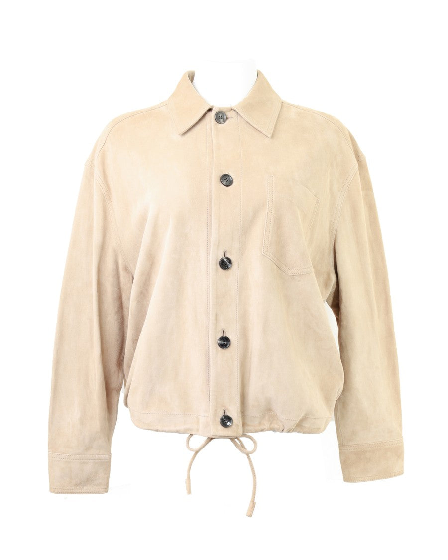 Ami Relaxed Fit Goat Leather Jacket
