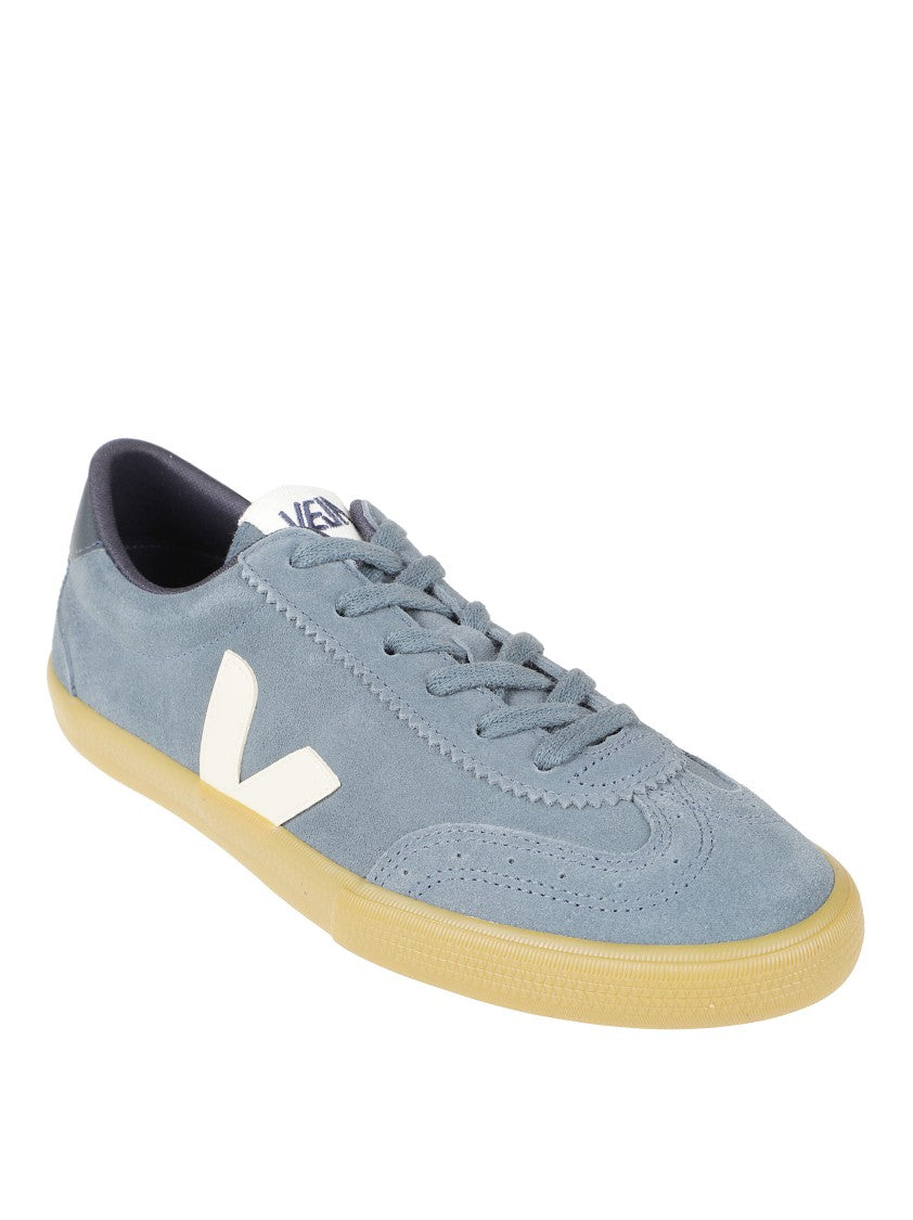 Veja Low-Profile Suede Sneakers With Contrasting Logo