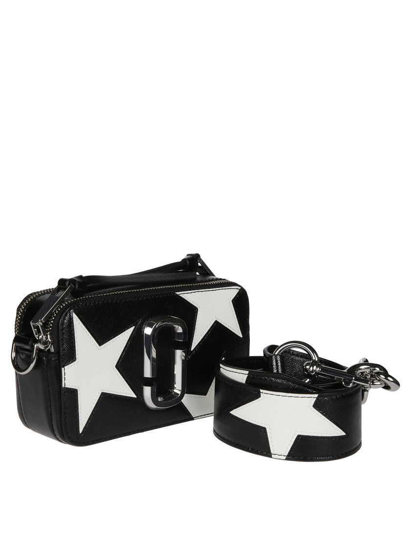 Marc Jacobs Rectangular Black And White Star Pattern Crossbody Bag