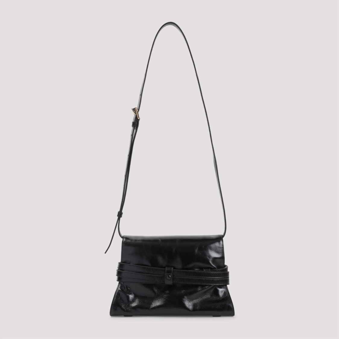 Moschino Black Leather Shoulder Bag