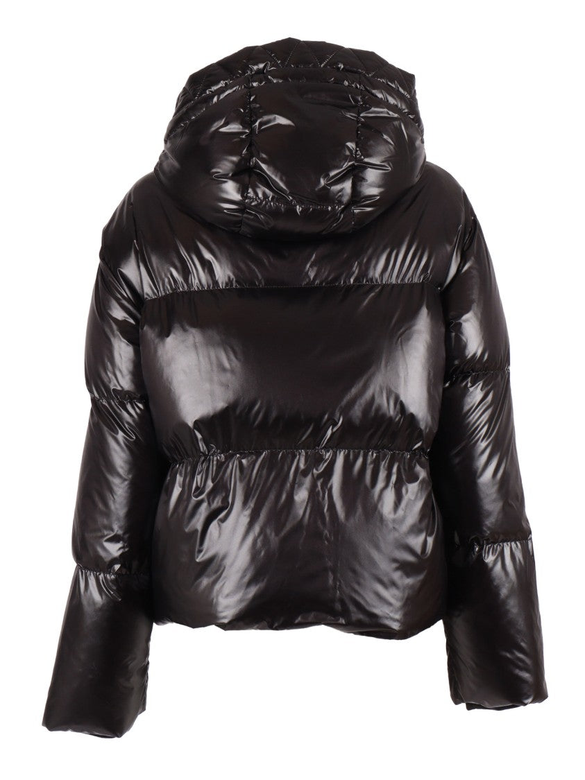 Fay Three-Hook Closure Padded Jacket With Attached Hood