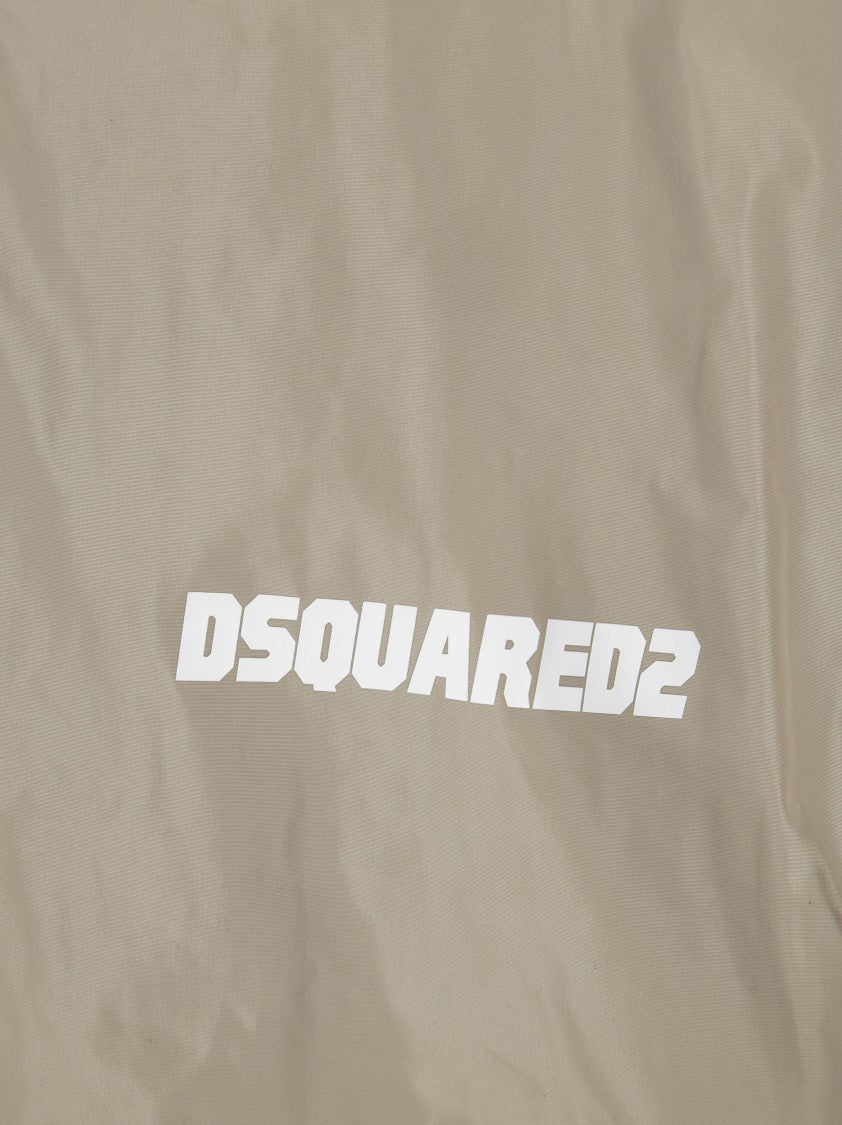 Dsquared2 Front-Zippered Windbreaker Jacket With Adjustable Hood