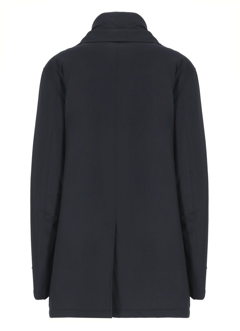 Herno Tailored Padded Coat With Peak Lapel Collar