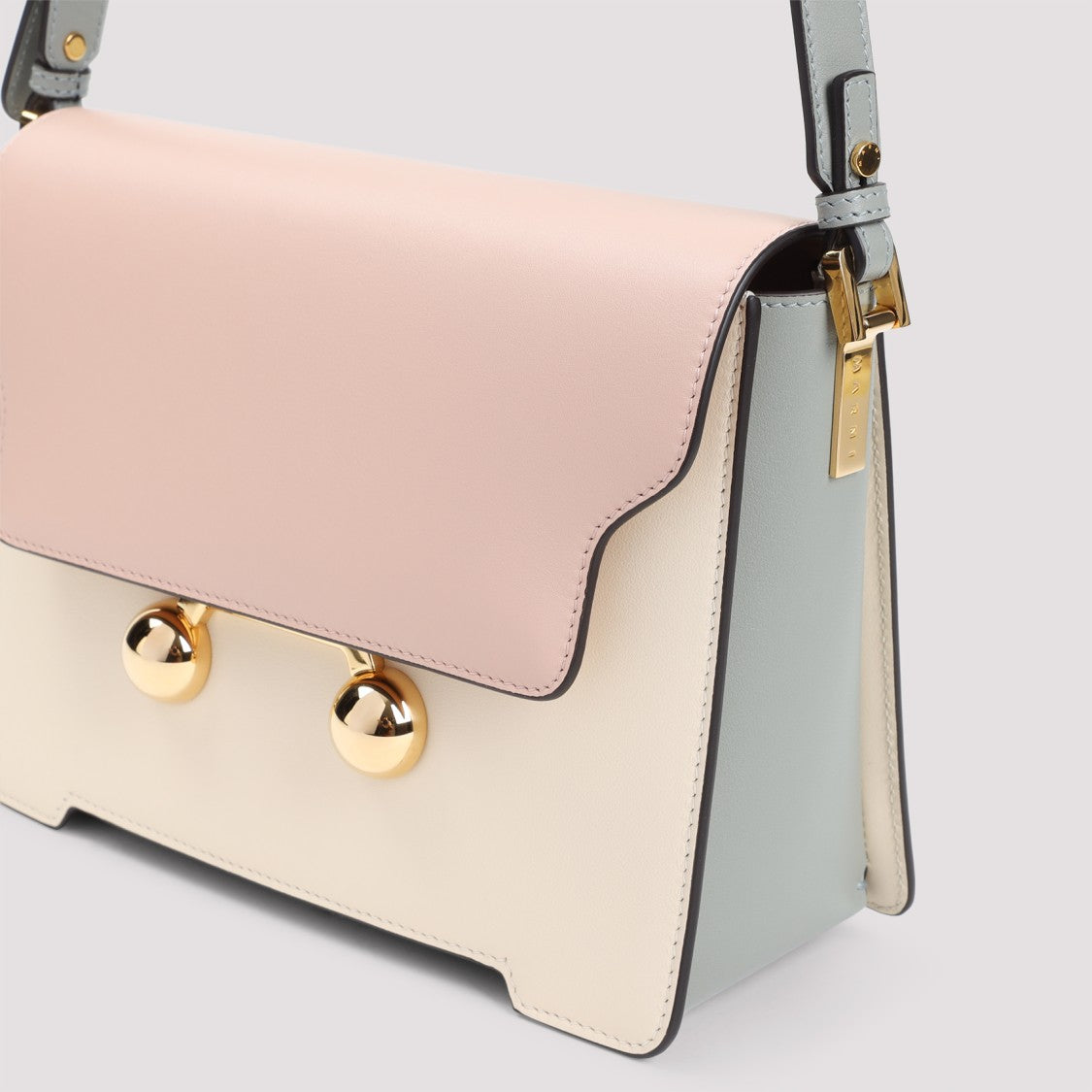 Marni Structured Nappa Calf Leather Shoulder Bag
