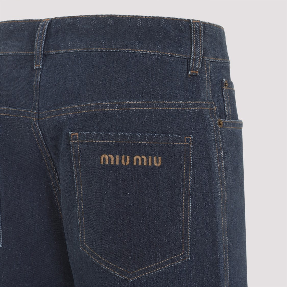 Miu Miu Wide-Leg High-Waisted Jeans With Clean Finish