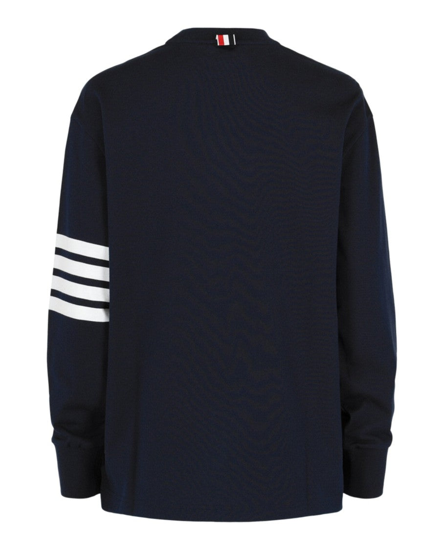 Thom Browne Jersey 4-Bar Long Sleeve Rugby T-Shirt