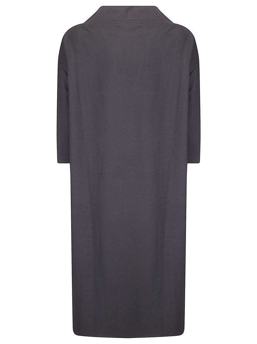 Stefano Mortari Fitted Boat Neck Maxi Dress