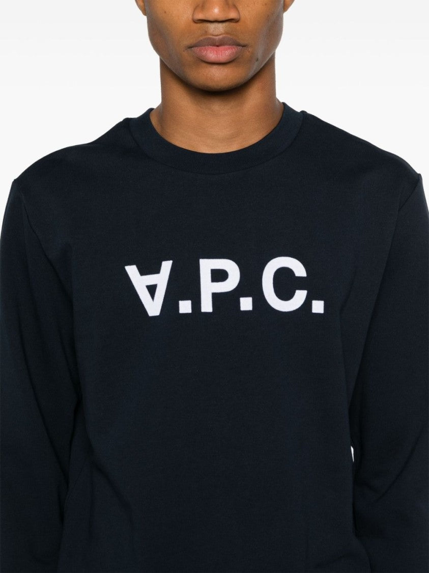 A.P.C. Classic Crew Neck Sweater With Bold Logo Detail
