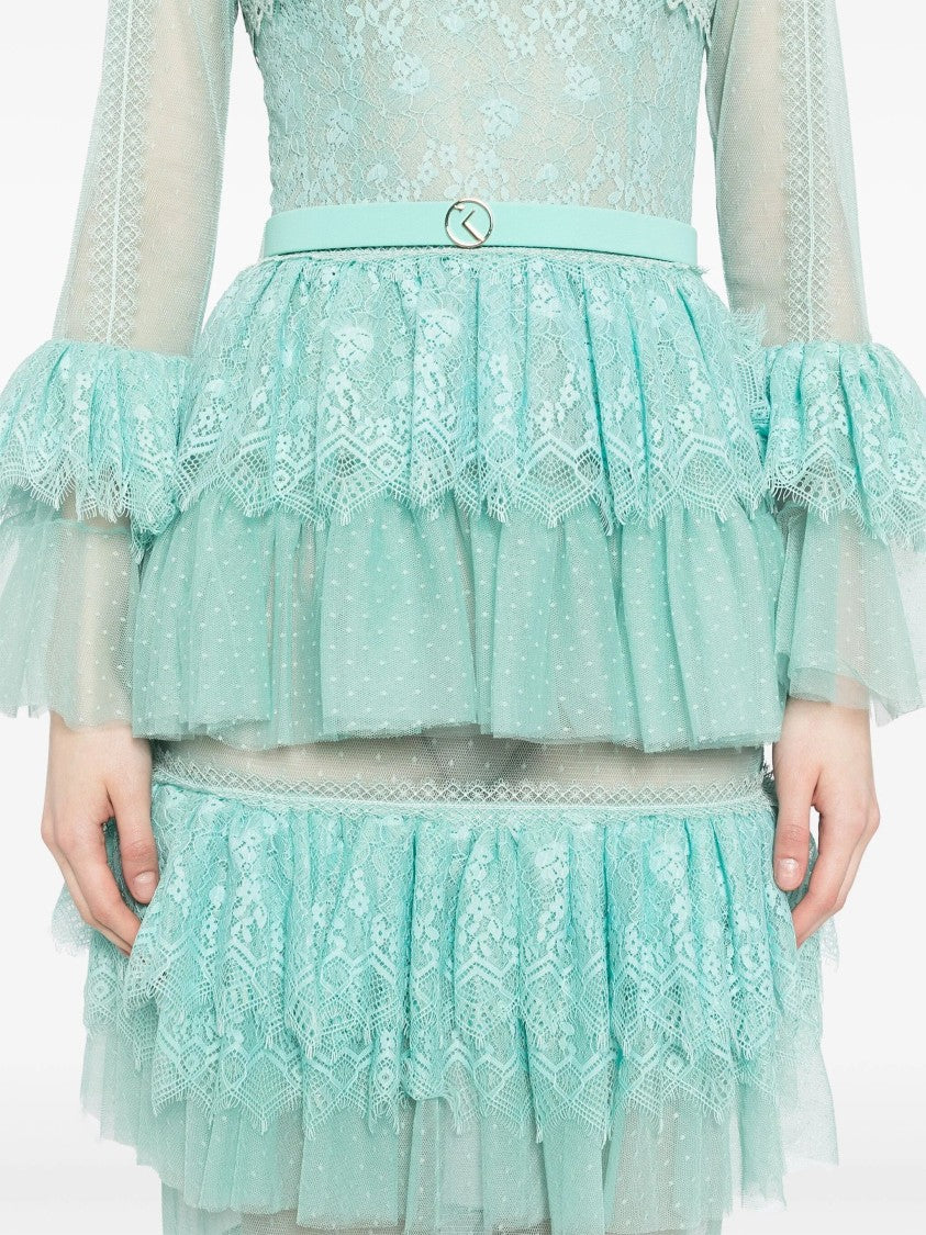 Saiid Kobeisy Ruffled Lace Dress