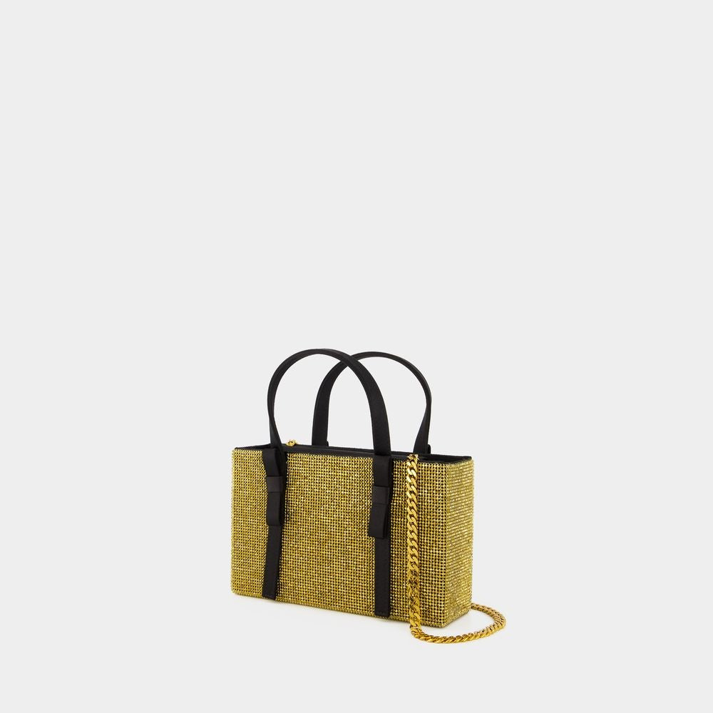 Kara Bow Midi Shopper Bag - Mesh - Gold