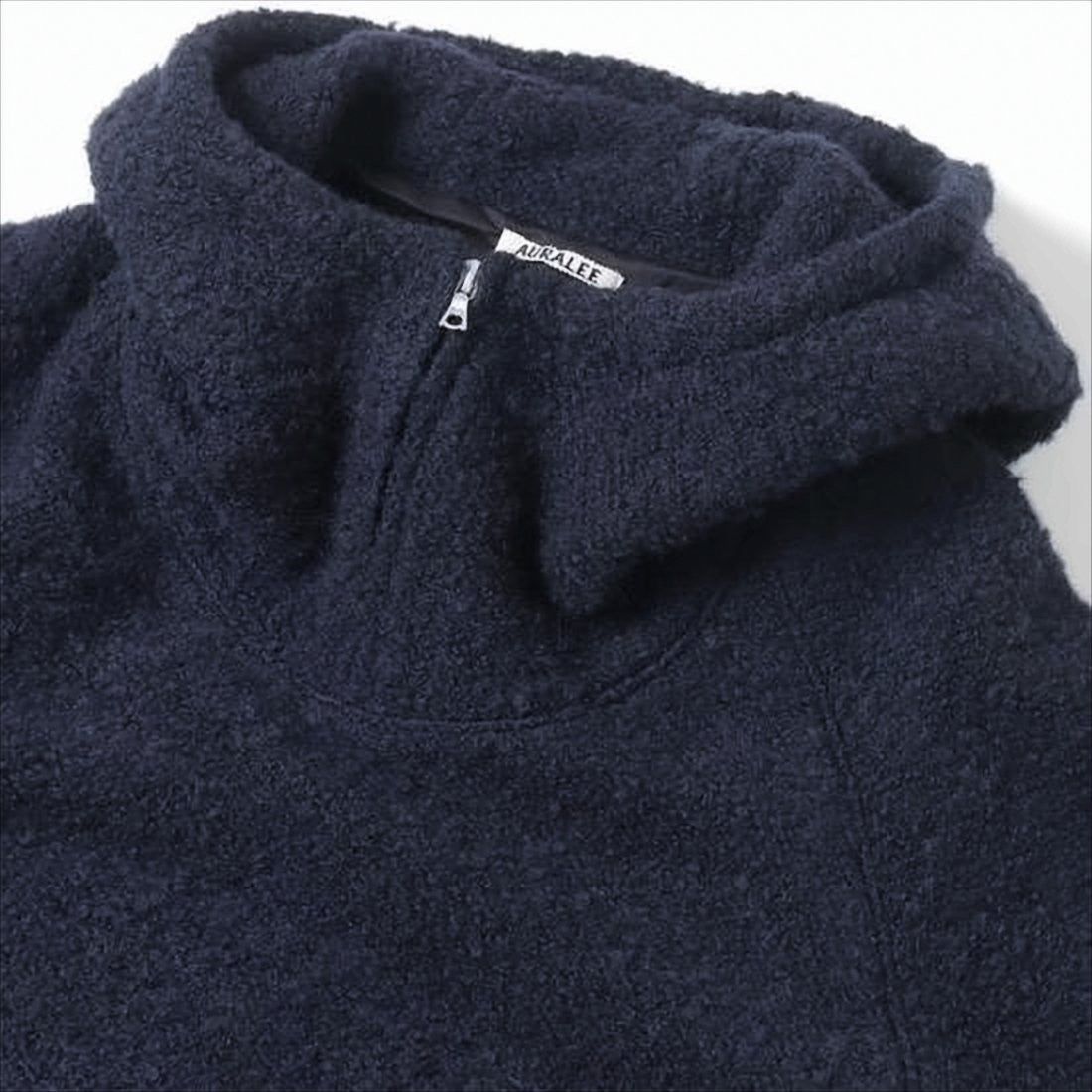 Auralee Textured Wool-Alpaca Blend Hoodie