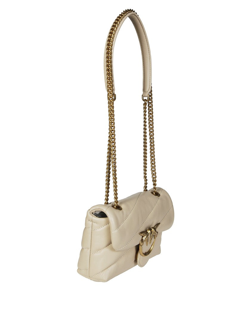 Pinko Rectangular Quilted Leather Shoulder Bag