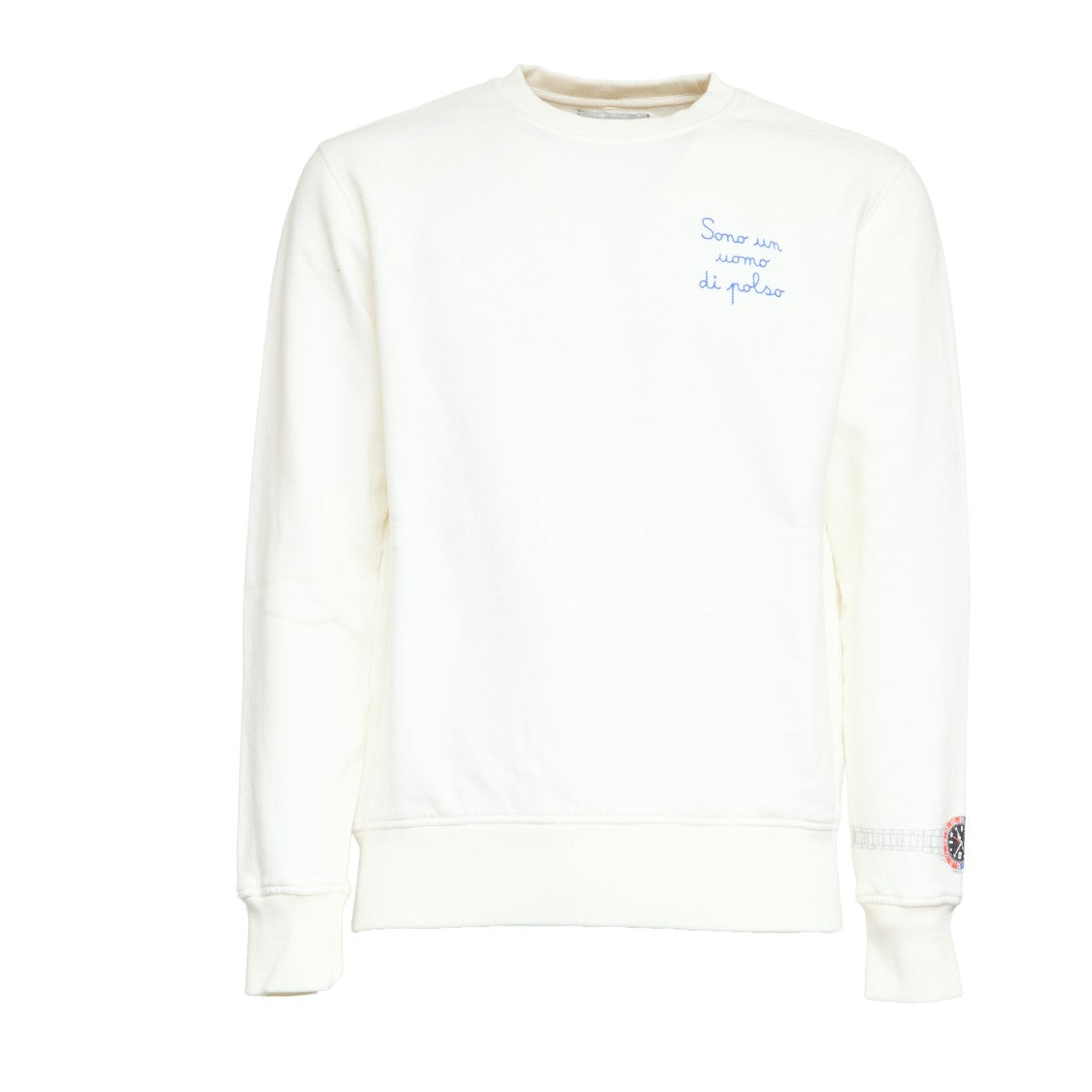 Mc2 Saint Barth Crewneck Sweatshirt With Embroidered Detailing And Ribbed Finish