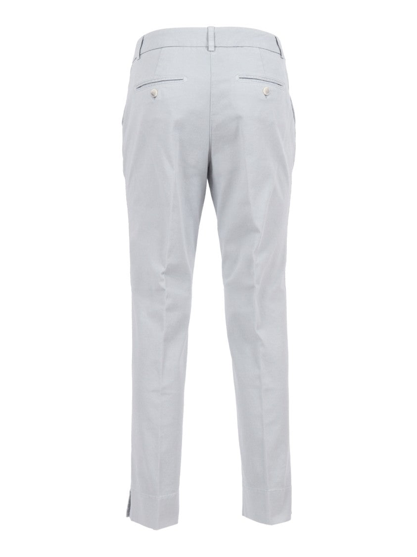 Peserico Tailored Grey Trousers With Straight Leg Cut