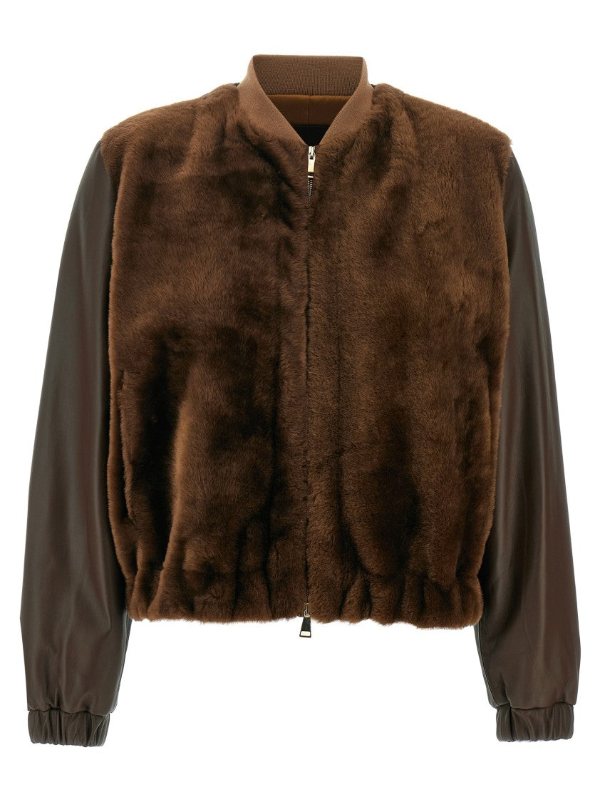 Fabiana Filippi Fur Waistcoat Bomber Jacket