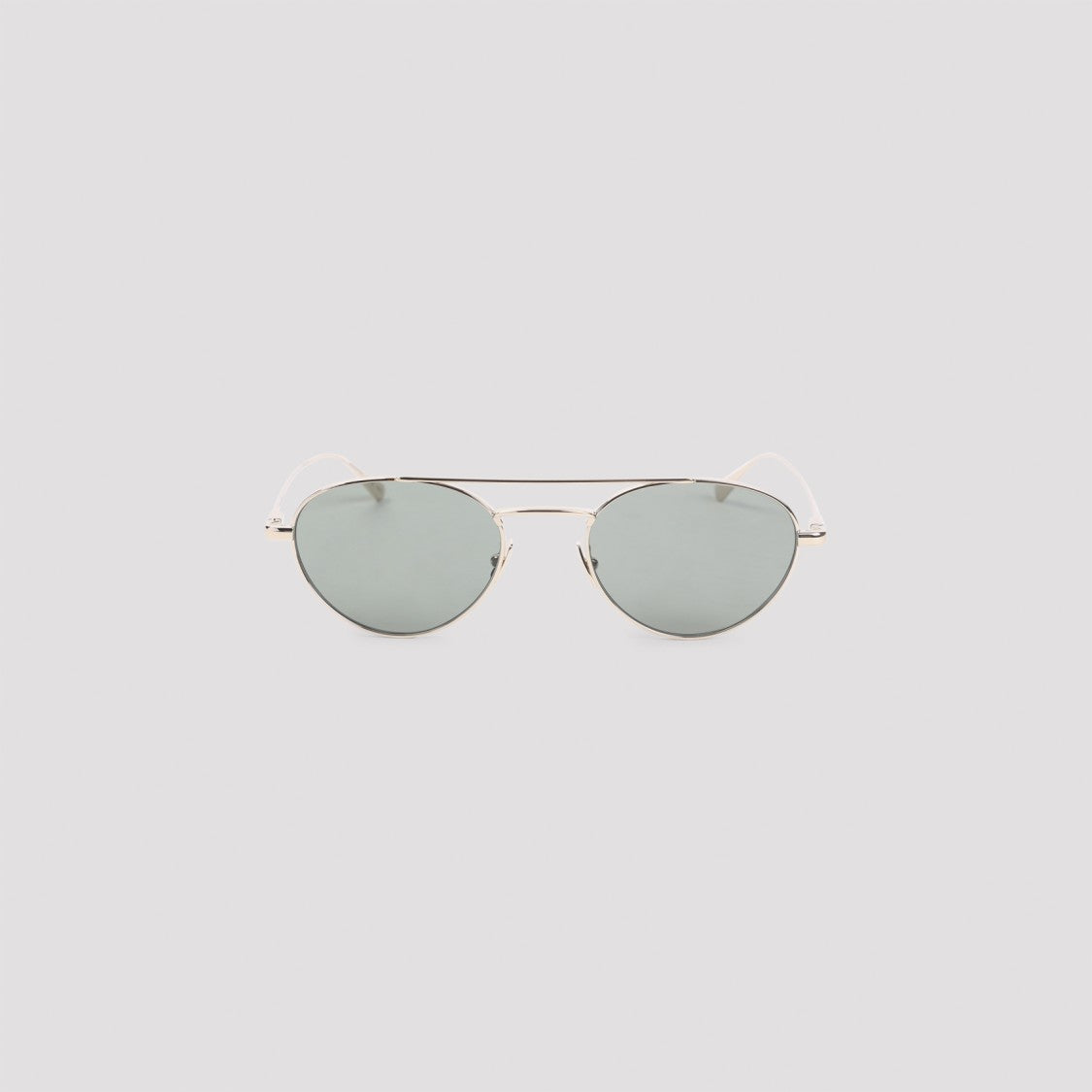 Saint Laurent Gold-Tone Aviator Sunglasses With Green Acetate Lenses