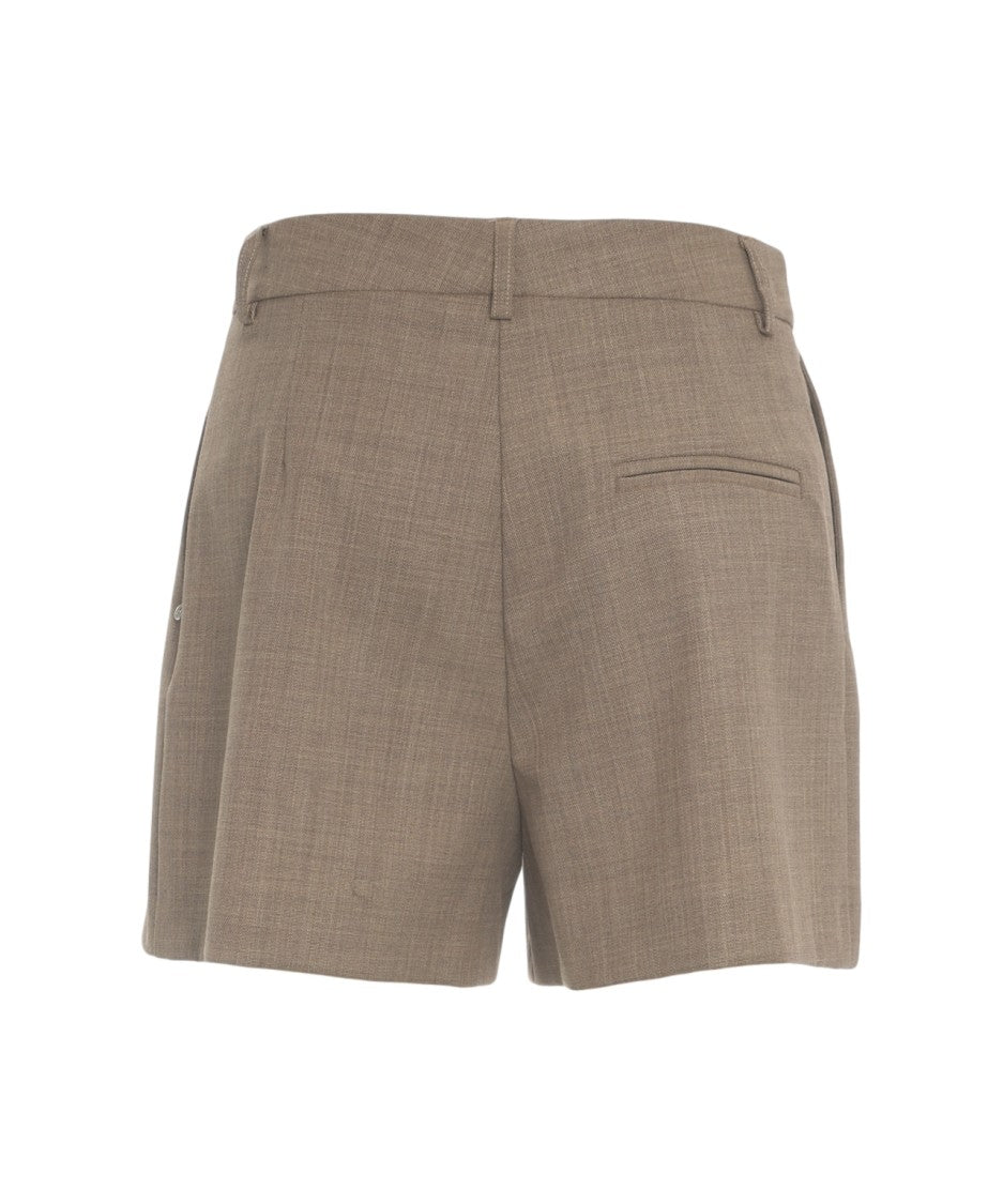 Ottod'ame Bermuda Shorts With Front Pleats And Structured Fit