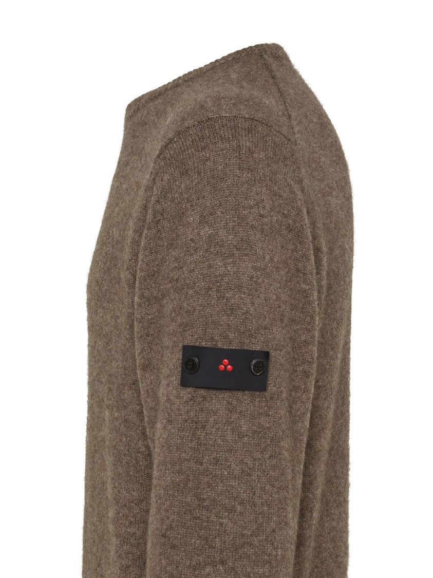 Peuterey Long-Sleeved Crewneck Sweater With Logo