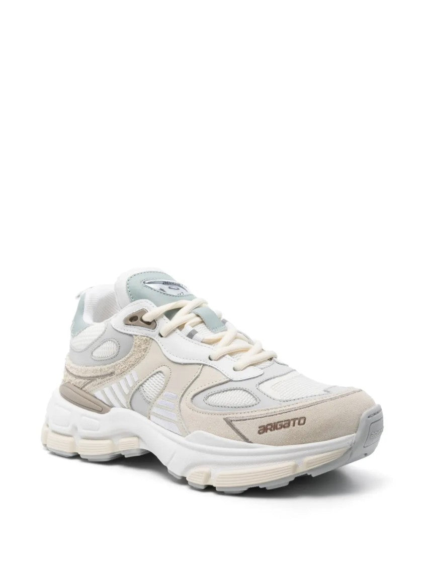 Axel Arigato Beige Leather And Suede Trainers With Sole