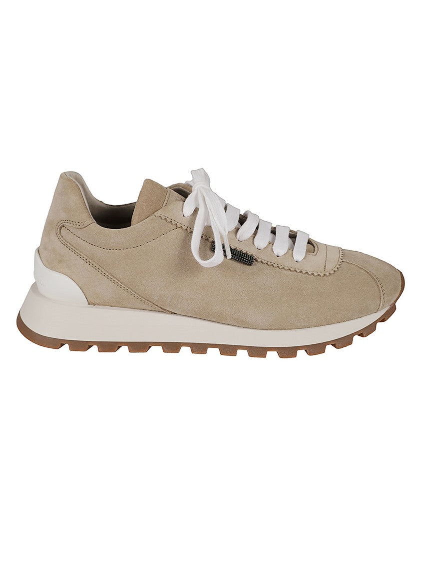 Brunello Cucinelli Dove Grey Suede Sneakers