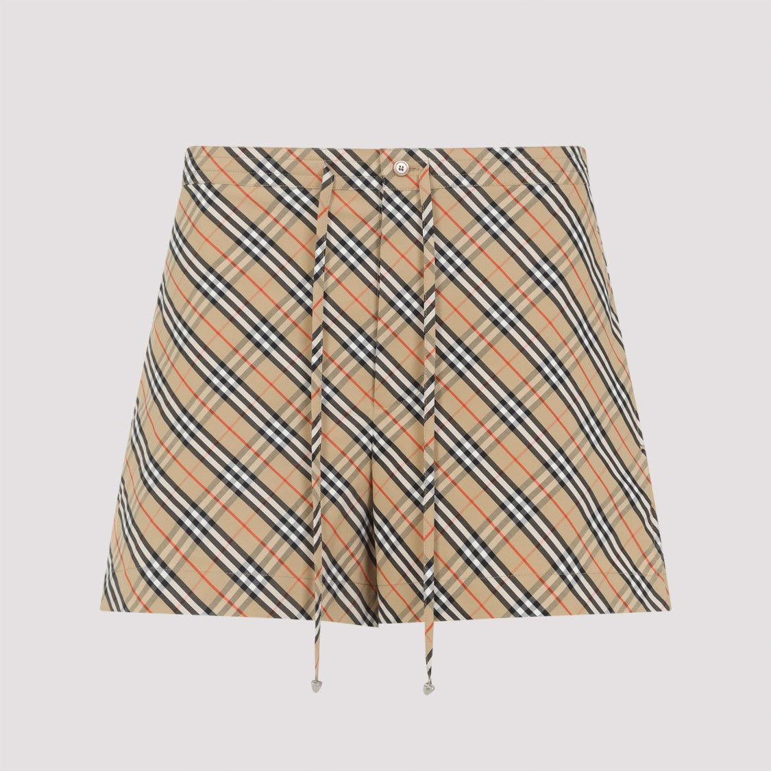 Burberry Check Beige Cotton Shorts
