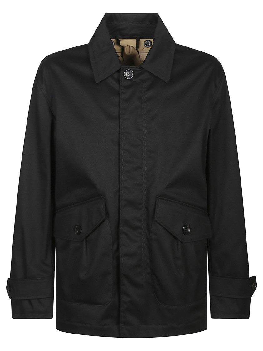 Ten C Tailored Black Surcoat With Button Closure