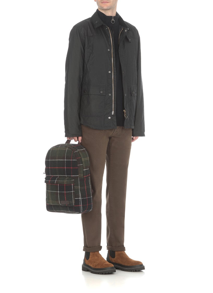 Barbour Blu Waxed Cotton Quilted Jacket