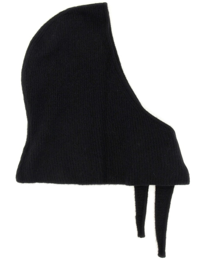 Ganni Textured Wool Balaclava With Adjustable Ties