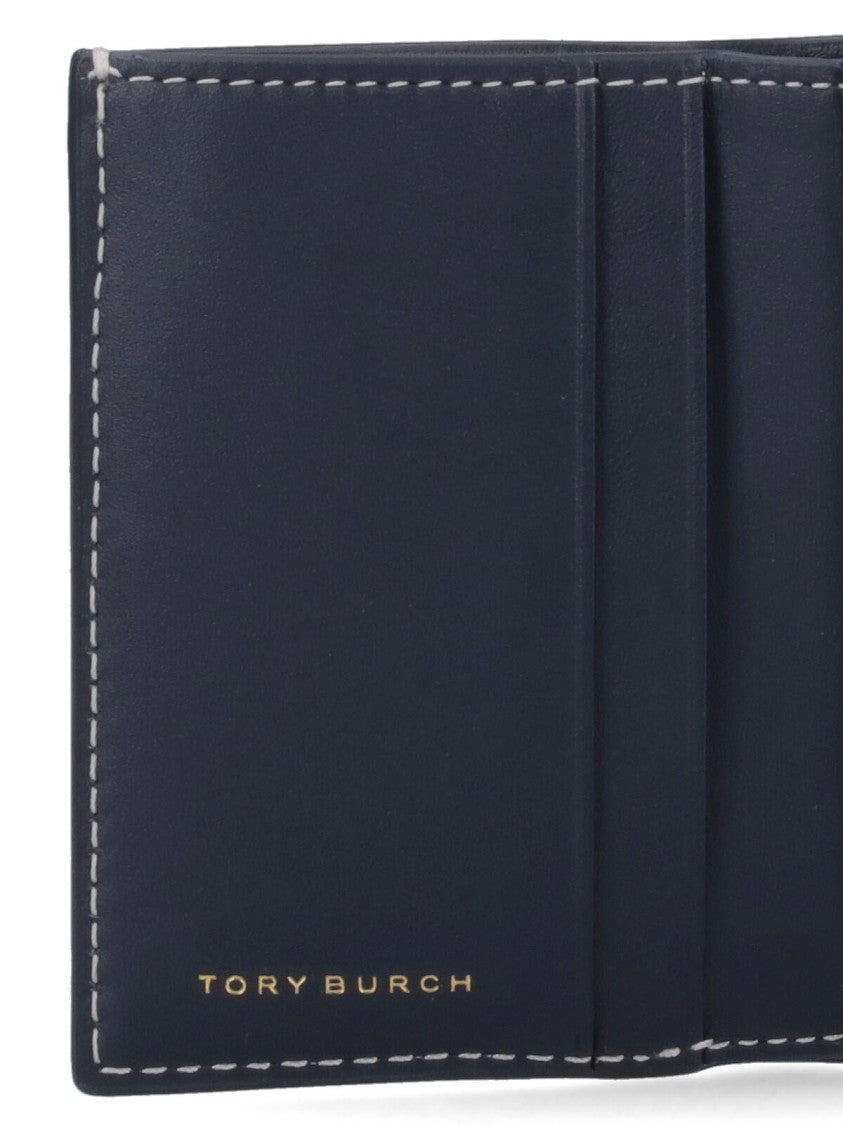 Tory Burch T Monogram Small Trifold Wallet – Beige
