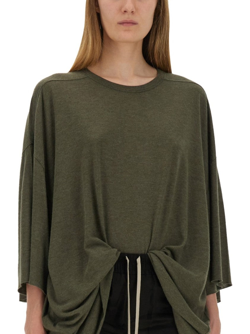 Rick Owens Oversized T-Shirt With Unique Knot Detail
