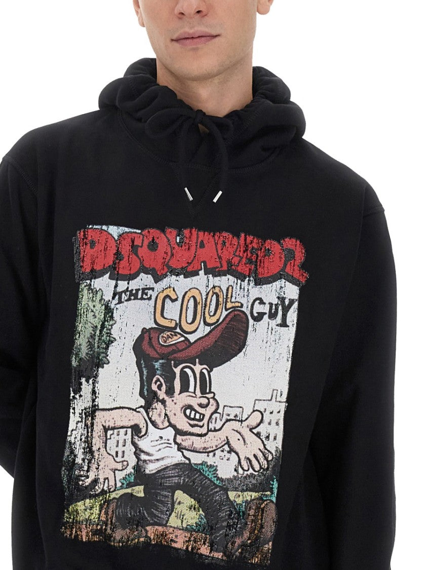 Dsquared2 Relaxed Fit Black Sweatshirt