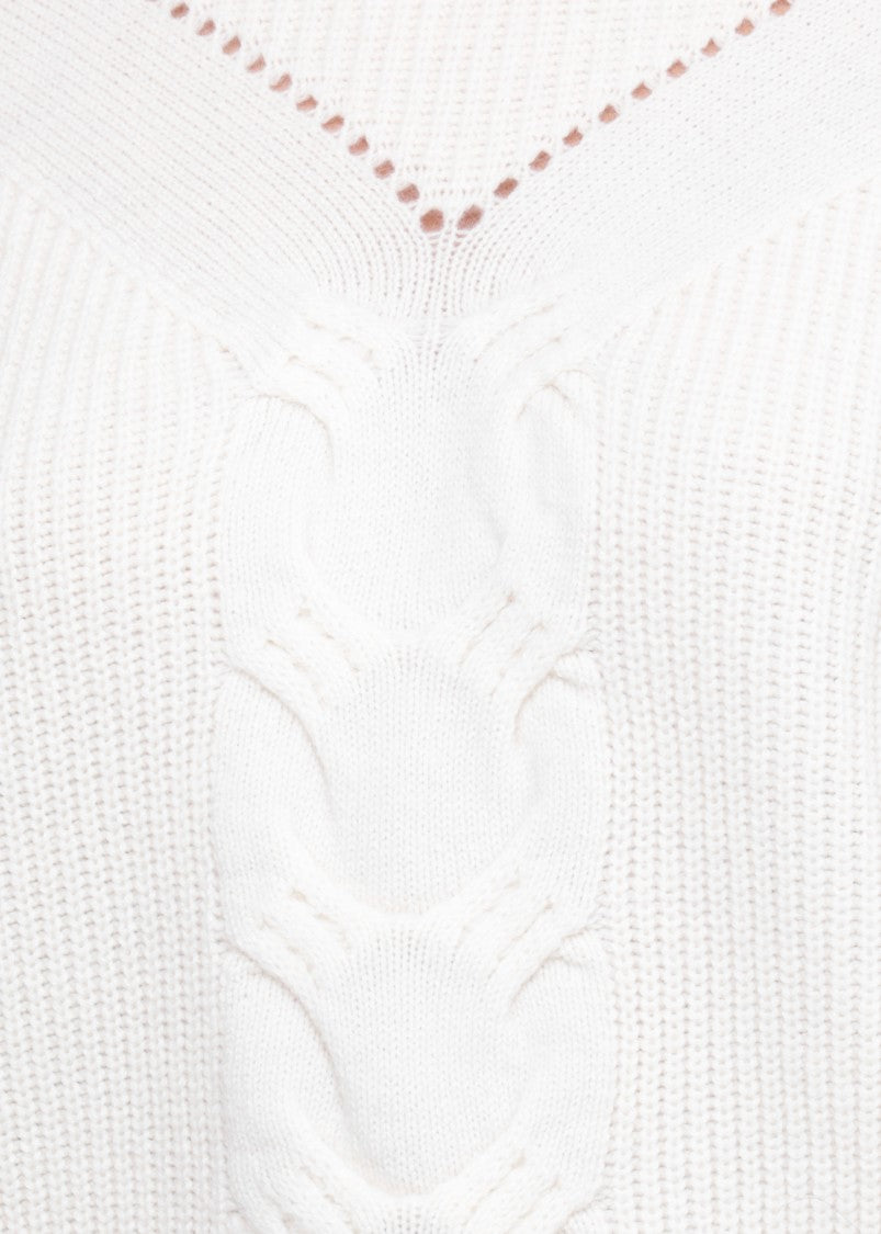 D. Exterior Ivory Wool And Cashmere Sweaters