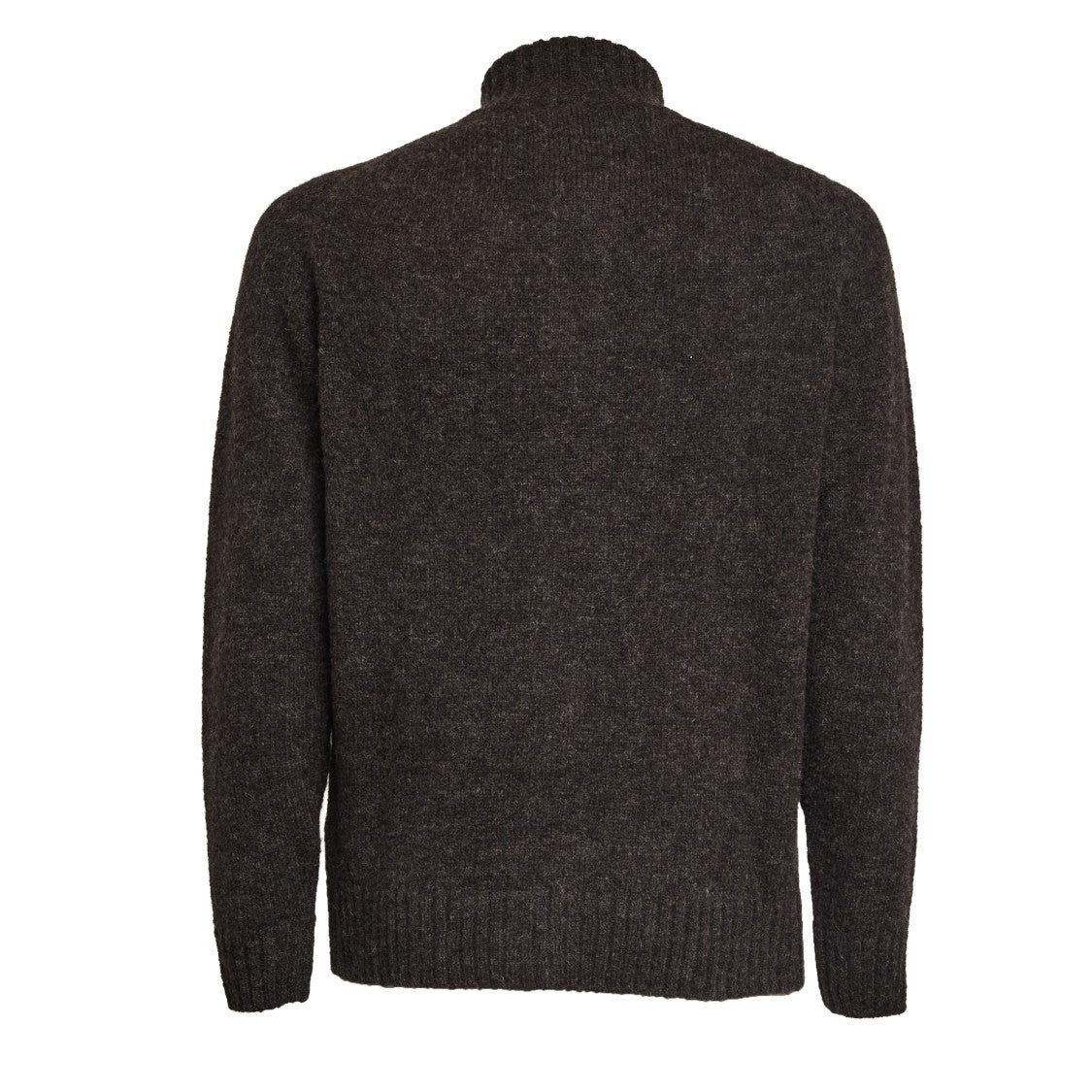 Filippo De Laurentiis Stand-Up Collar Alpaca Wool Sweater With Ribbed Detailing