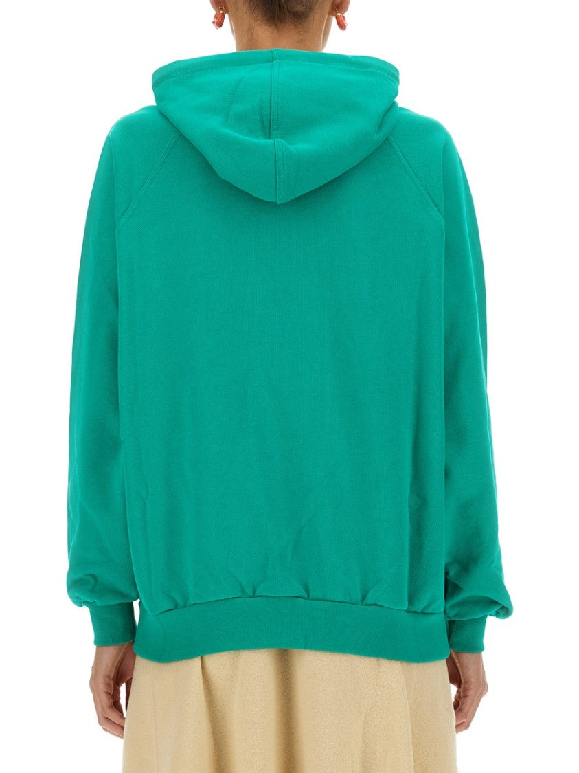 Sunnei Relaxed Fit Drawstring Hooded Sweatshirt