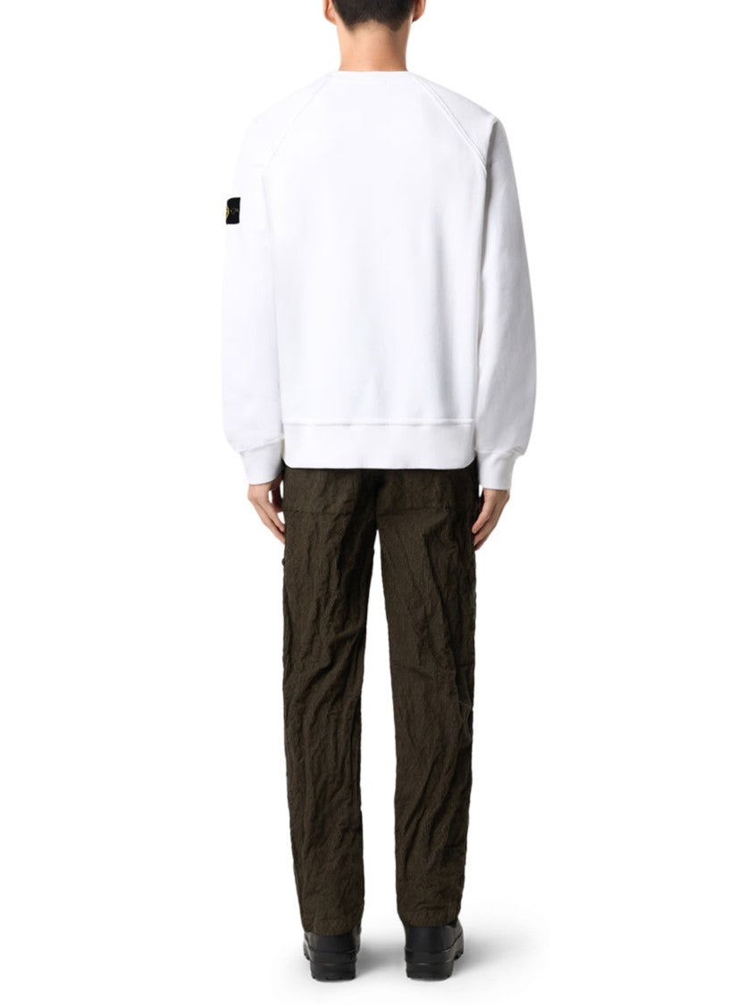 Stone Island Classic White Sweater With Timeless Design