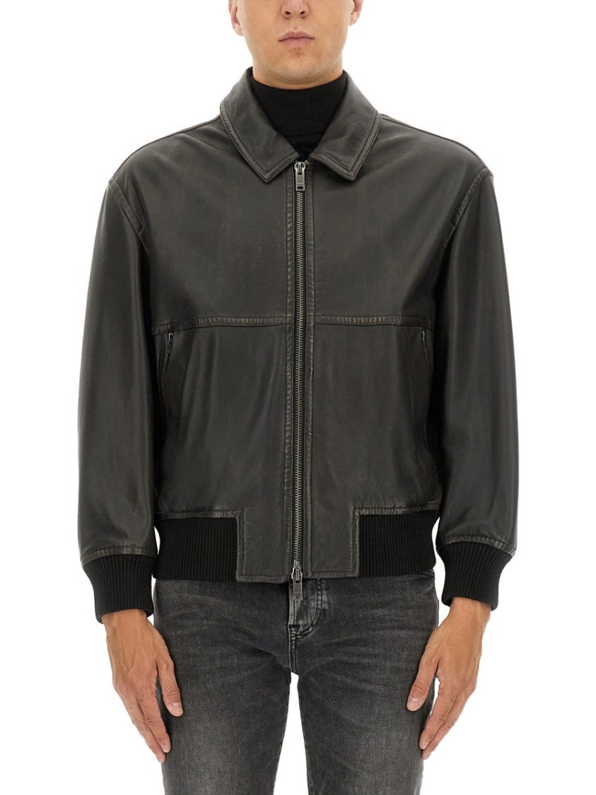 Boss Black Leather Jacket