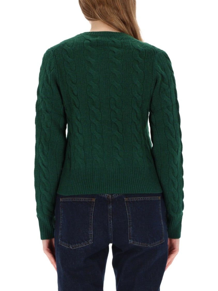 Polo Ralph Lauren Cable-Knit Cardigan Sweater With Button-Down Front