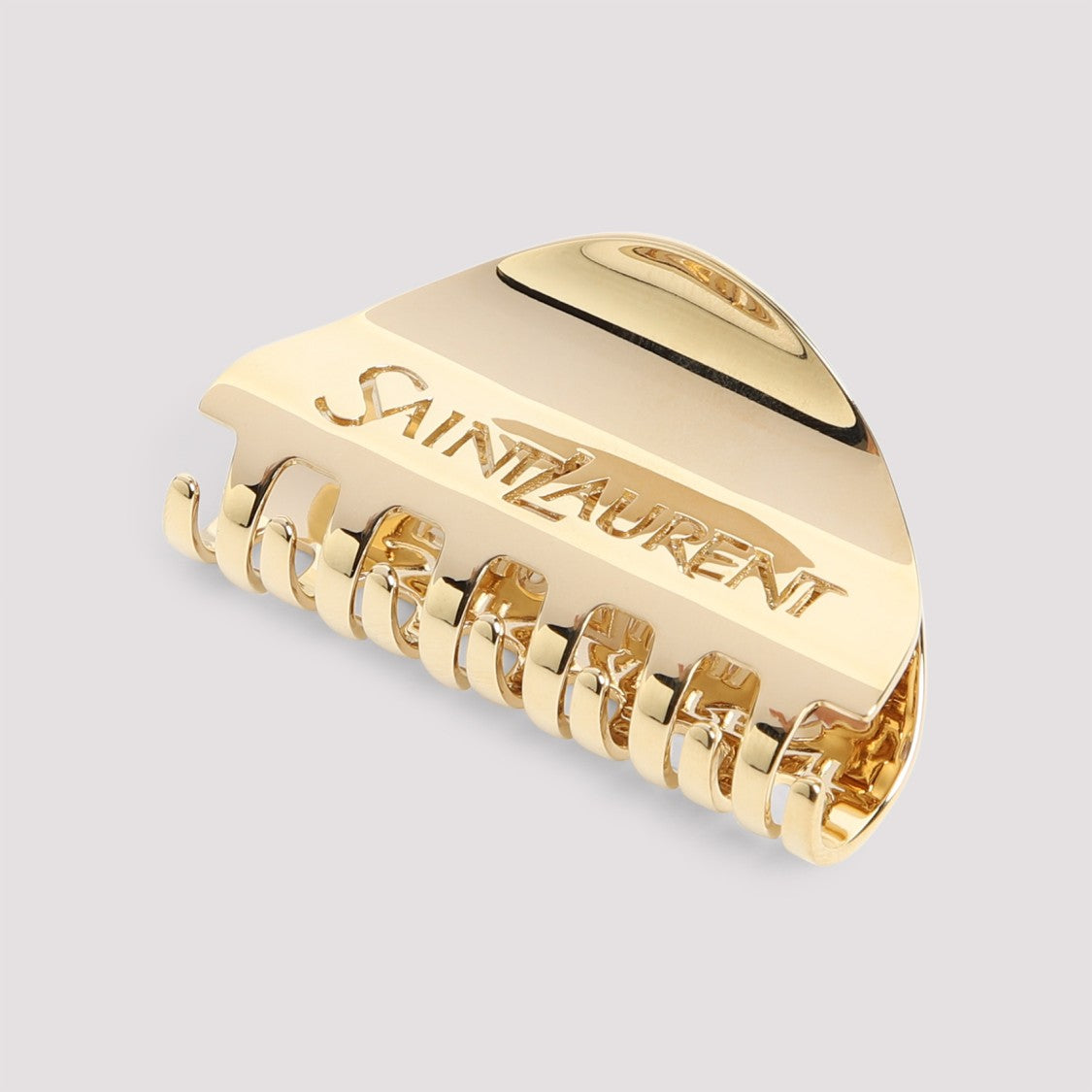 Saint Laurent Gold Brass Claw Clip